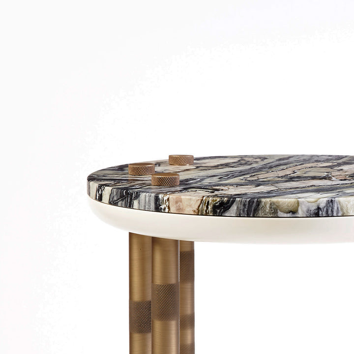Ipanema Brass Marble Side Table