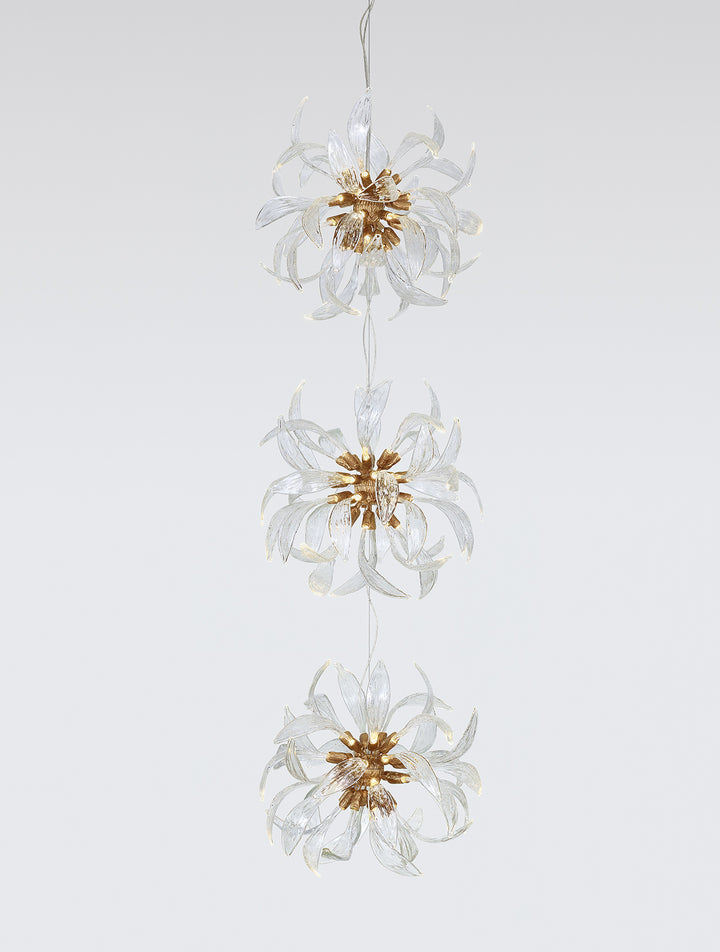 DANDELION FLOCCUS TRIPLET STAIRCASE CHANDELIER