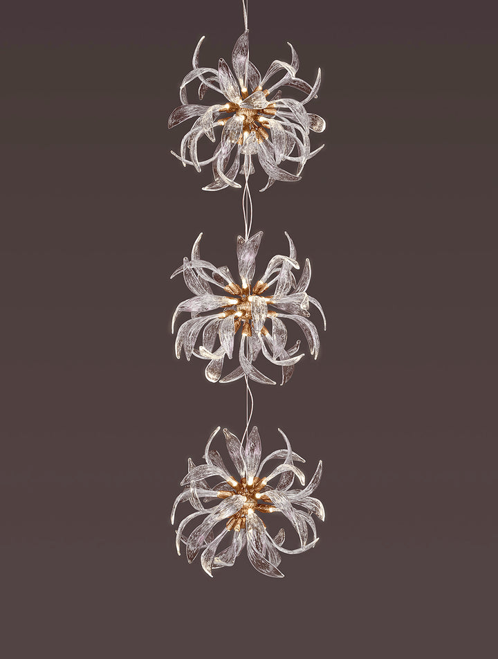 DANDELION FLOCCUS TRIPLET STAIRCASE CHANDELIER
