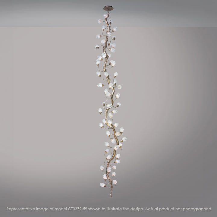 LOTUS VERTICAL BOOM MEDIUM STAIRCASE CHANDELIER