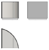 SIENA Structure for fixed right or left pedestal for desk