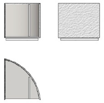 SIENA Structure for fixed right or left pedestal for desk