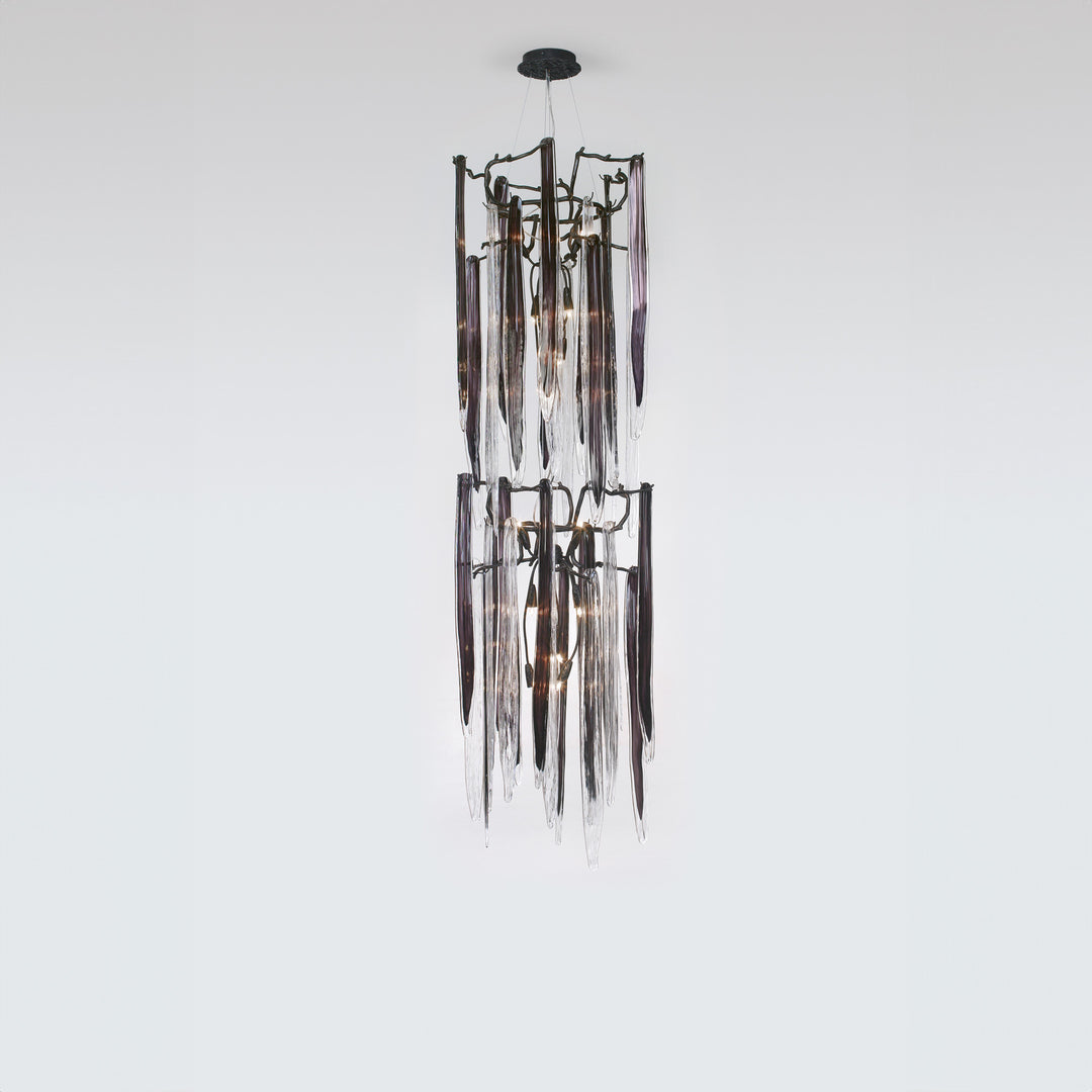 Waterfall Cylindrical 2-Tier Chandelier