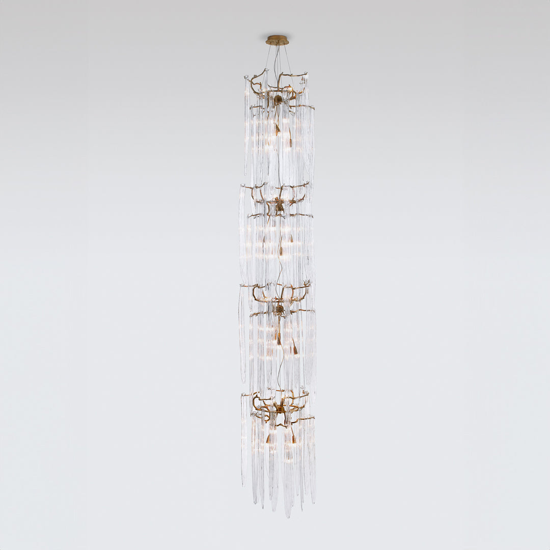 Waterfall Cylindrical 4-Tier Chandelier