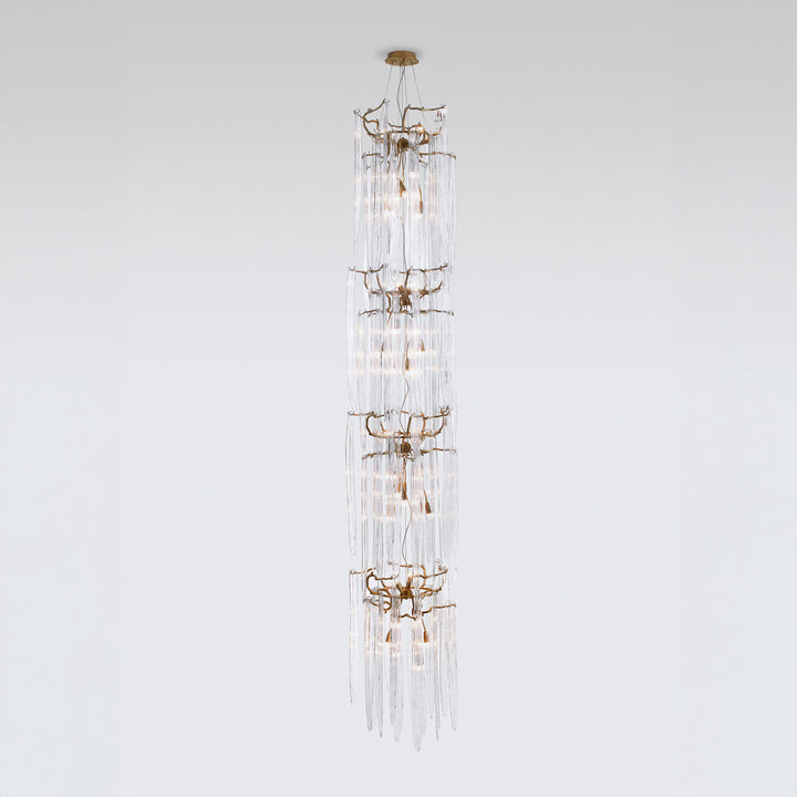 Waterfall Cylindrical 4-Tier Chandelier