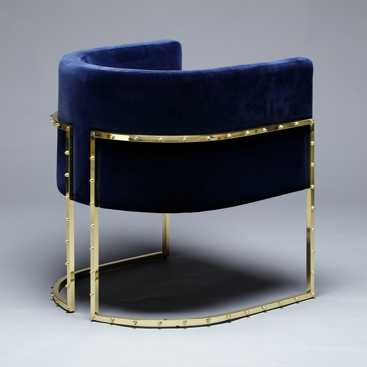 Julius Studded Brass Chair
