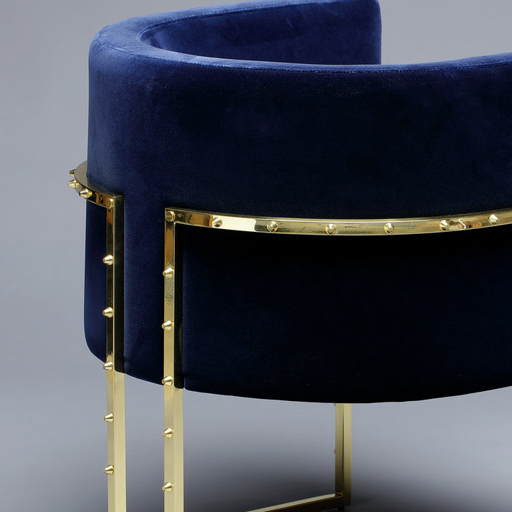 Julius Studded Brass Chair
