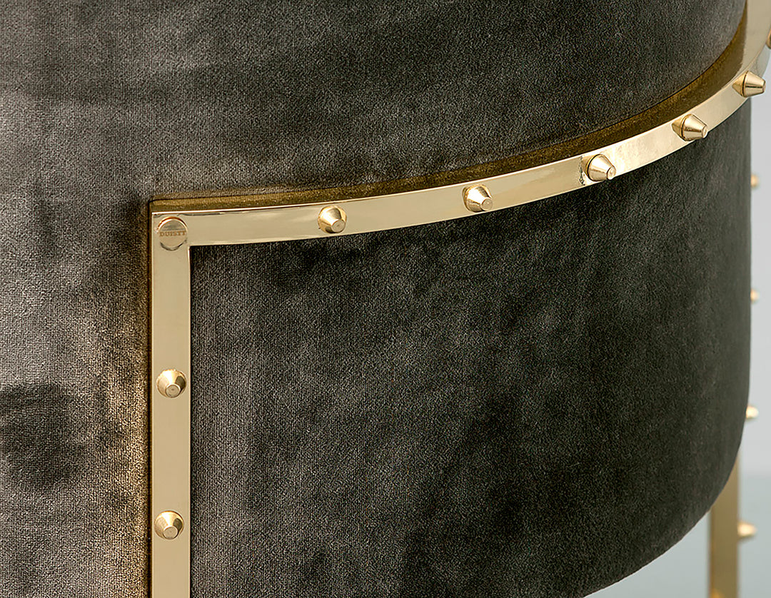 Julius Studded Brass Chair