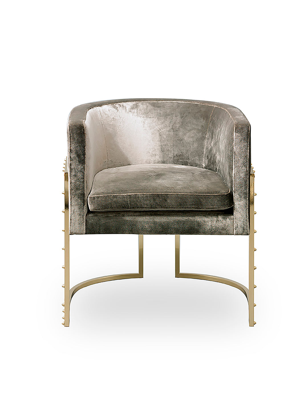 Julius Studded Brass Chair