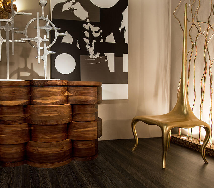 Lady Sting Gold Chair - FLOOR MODEL
