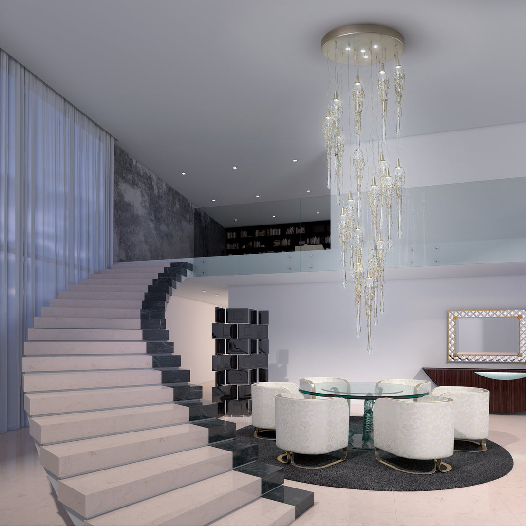 Liquid Staircase Chandelier - Floor Model